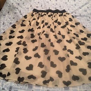 ASOS heart print skirt
